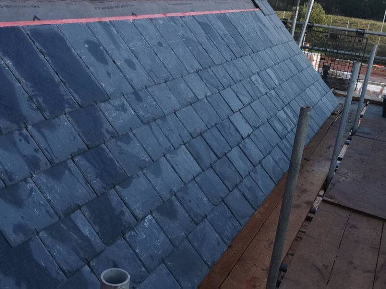 roof and scaffolding